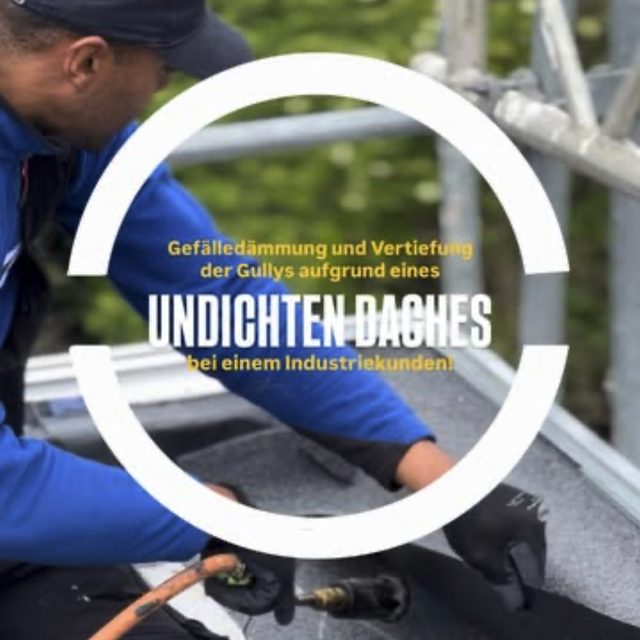 Gefälledämmung bei einem undichten Industriedach